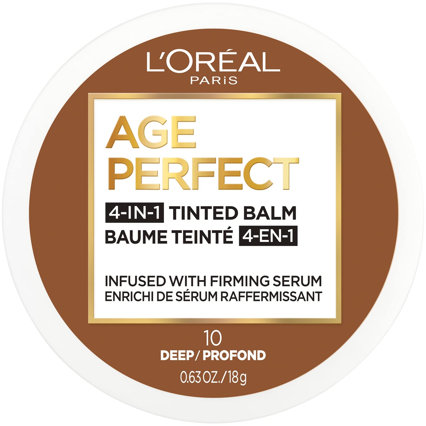 L'Oreal Paris Age Perfect 4-in-1 Tinted Face Balm Foundation with Firming Serum, Deep 10, 0.61 Ounce Beauty & Personal Care L'Oreal Paris