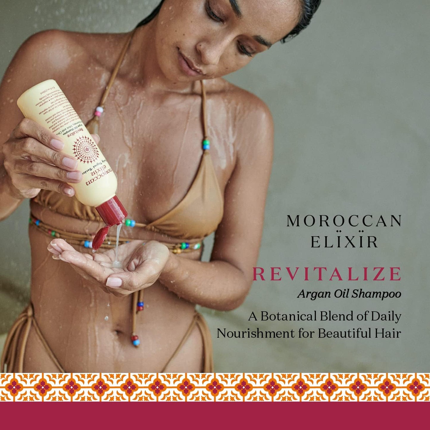 Moroccan Elixir Revitalize Argan Oil Shampoo, Paraben and Sulfate Free Shampoo Repairs Dry, Damaged, Color-treated Hair, Tames Frizz and Promotes Beauty & Personal Care Moroccan Elixir