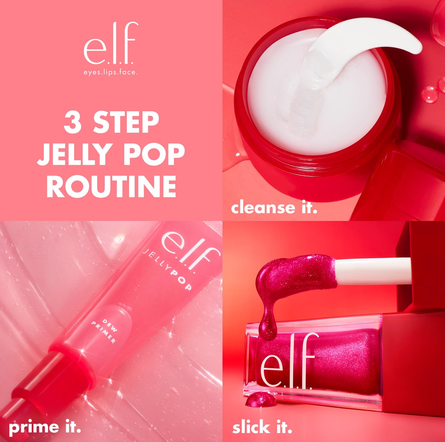 e.l.f. Jelly Pop Glow Reviver Lip Oil, Limited Edition Nourishing Formula Creates A Sheer, Ultra-Glossy Finish, Non-Sticky Feel, Vegan & Cruelty-Free Beauty & Personal Care e.l.f.