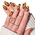 PaintLab Press-On Nails Manicure Kit, Tortie - Almond, 24-Piece Set, Long-Lasting Fake Nails with Glue, File, Prep Pad & Cuticle Stick Beauty & Personal Care PaintLab