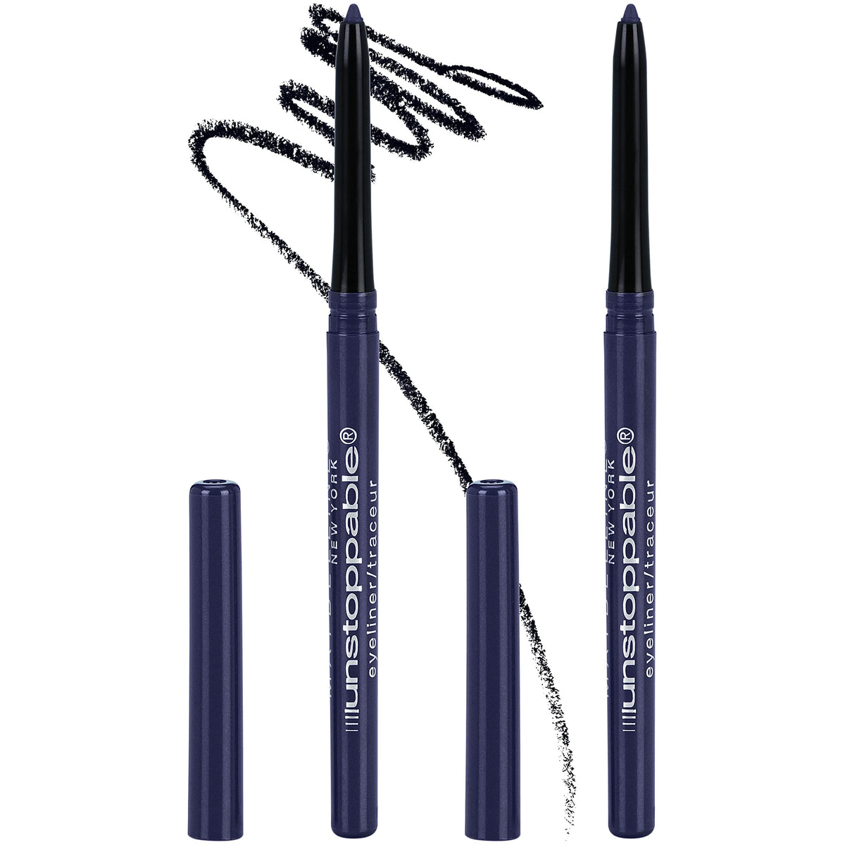 Maybelline Unstoppable Waterproof Mechanical Blue Eyeliner Pencil, Easy to Apply, Smooth Glide, Up to 24 Hour Wear, Sapphire, Pack of 2 Beauty & Personal Care MAYBELLINE