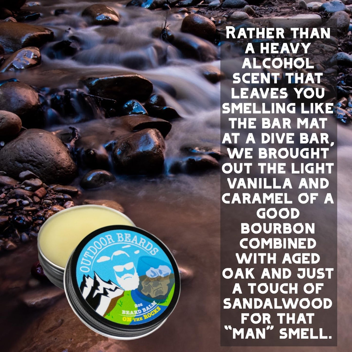Outdoor Beards Beard Balm - 2 oz Cleansing Balm for Beards Short or Long - Beard Conditioner for Men - Essential Moisturizer for Every Man's Beard Beauty and Personal Care Outdoor Beards