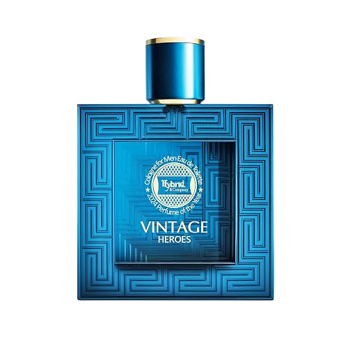 Hybrid & Company Vintage Heroes Parfum for Men Mint Geranium Vanilla Cologne, Long Lasting Concentrated Luxury fragrance, 3.4 Fl Oz/100 Ml Beauty & Personal Care Hybrid & Company