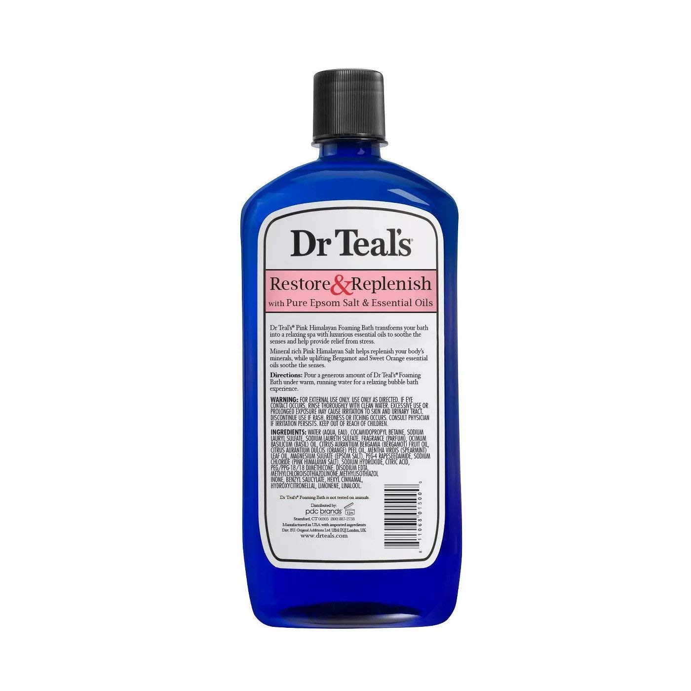 Dr Teal's Pink Himalayan Salt Foam Bath Gift Set (3 Pack, 34oz Ea.) - Essential Bergamot & Sweet Orange Oils Blended with Pure Epsom Salt Soothes Beauty and Personal Care Dr Teal's