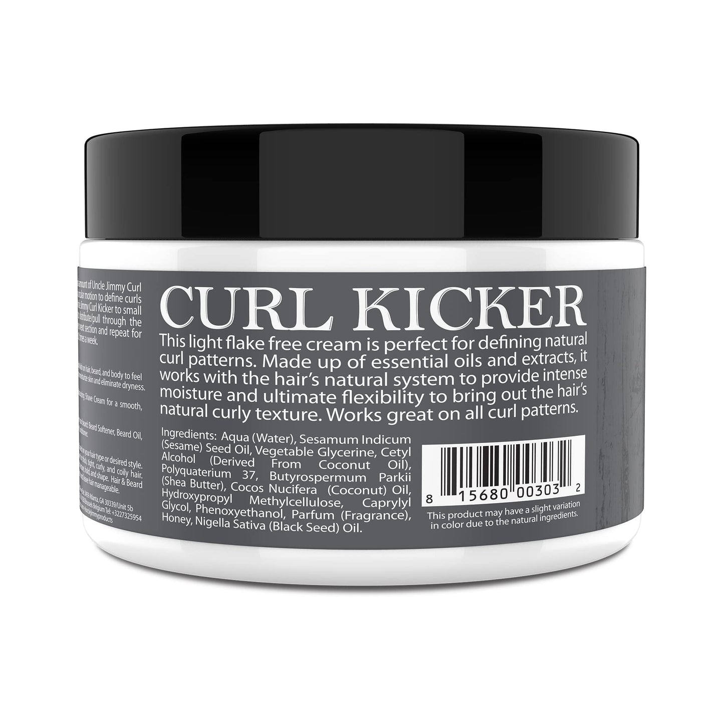 Uncle Jimmy Curl-Kicker Hair Cream for Men - Medium Hold Forming Cream - Flake Free Hair Styling Cream with Black Seed Oil and Honey 8 Fl Oz Beauty & Personal Care Uncle Jimmy