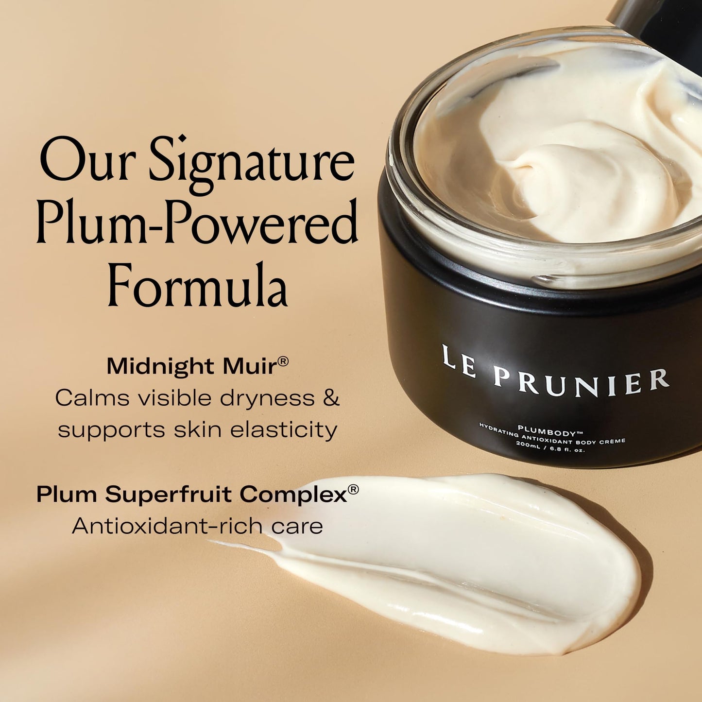 Le Prunier Plumbody™ - Clinically Proven Firming & Hydrating Body Cream with Midnight Muir® Plum Extract | Clean Vegan Antioxidant Body Lotion Beauty & Personal Care Le Prunier