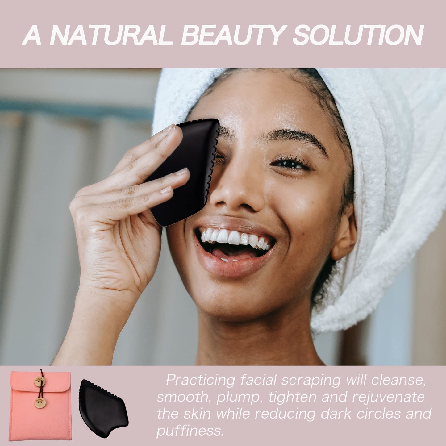 Yuanchupin Gua Sha Facial Massage Tool – BianStone Face & Body Tool for Lymphatic Drainage, Sculpting & Relaxation with Upgraded Tooth Edge Beauty & Personal Care Yuanchupin