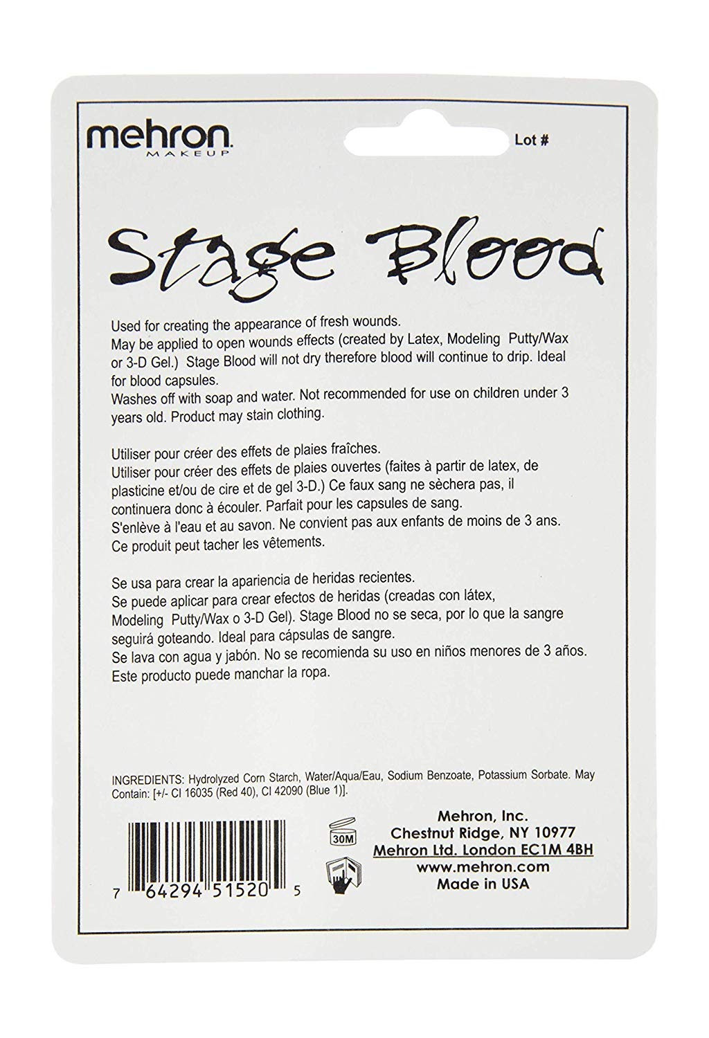 Mehron Makeup Stage Blood (.5 Ounce) (Bright Arterial) Beauty & Personal Care Mehron