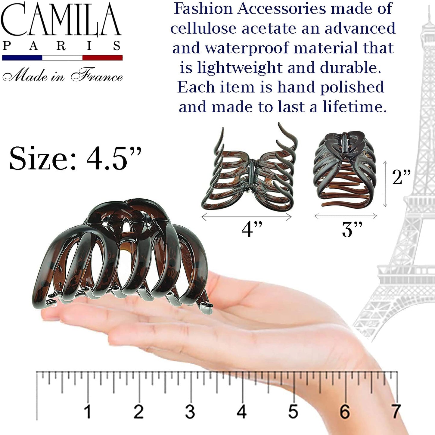 Camila Paris AD718 Octopus French Hair Clips for Women Thick Hair, Large Hair Clips for Thick Hair for Curly Wavy Long Hair, Strong No-Slip Grip Hair Beauty & Personal Care Camila