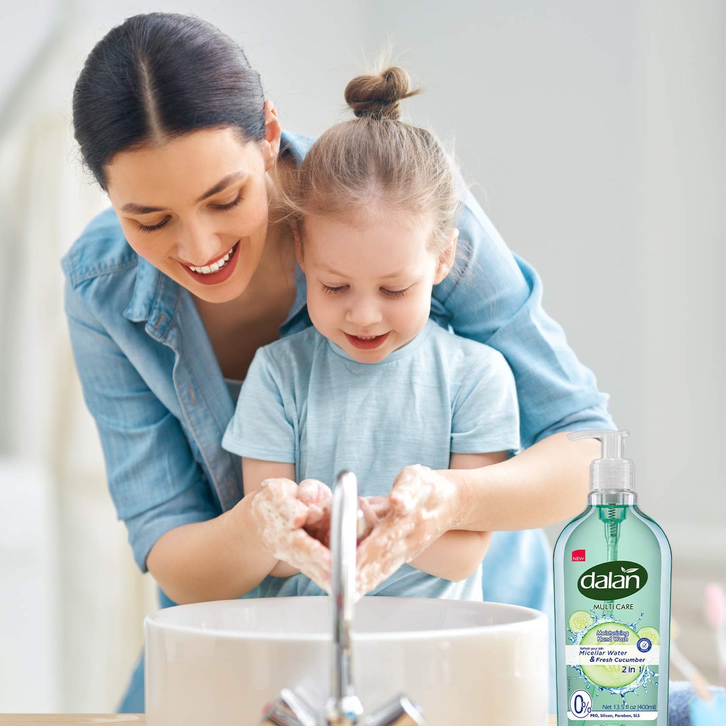 Dalan Fresh Cucumber Multicare Ultra Moisturizing Liquid Hand Soap for Normal and Dry Hands Fresh Clean and Soft Feeling (13.5 Fl Oz / 400 mL (Pack Beauty & Personal Care Dalan