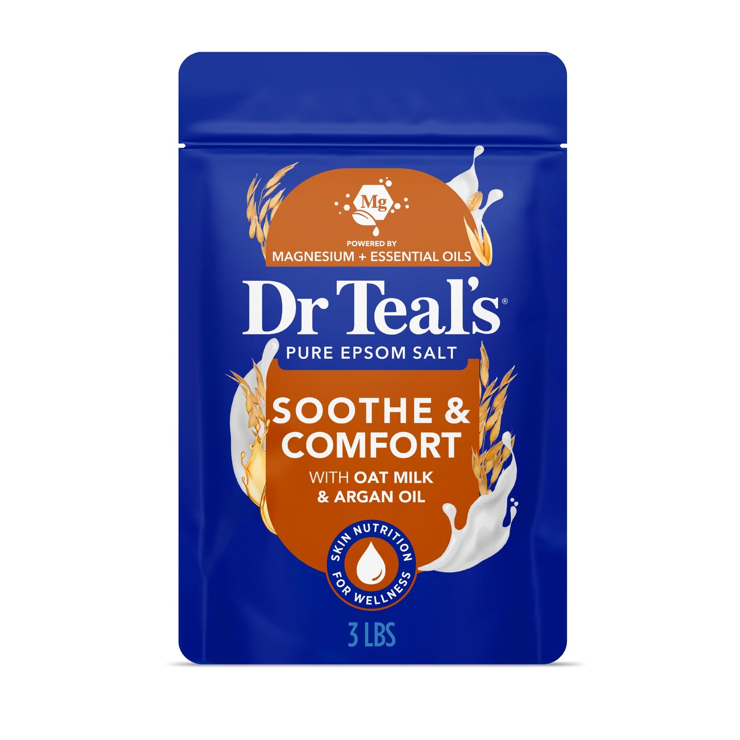 Dr Teal's Epsom Salt Magnesium Soak, Soothe & Comfort with Oat Milk & Argan Oil, 3 lbs Beauty and Personal Care Dr Teal's