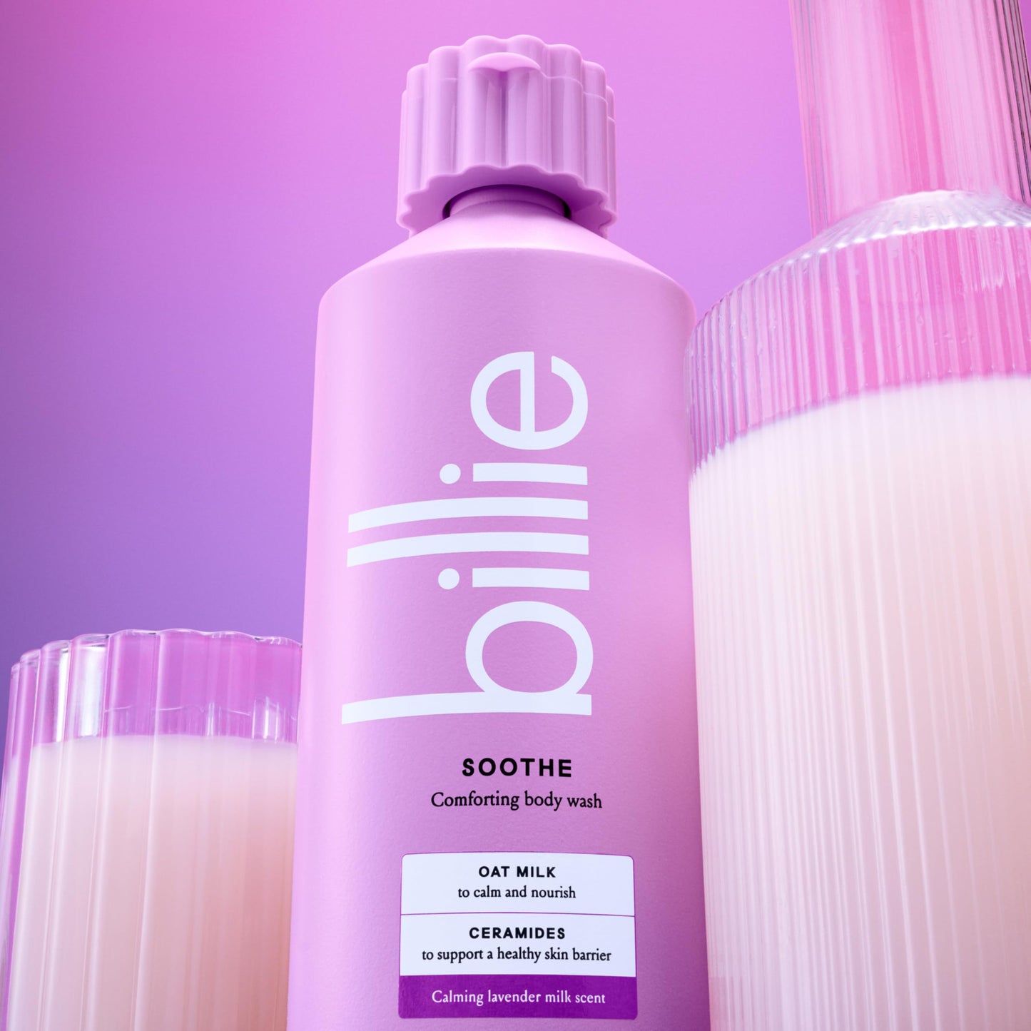 Billie Soothe Comforting Womens Body Wash, 18 fl oz, Calming Lavender Milk Scent, Vegan, Cruelty Free Beauty & Personal Care Billie