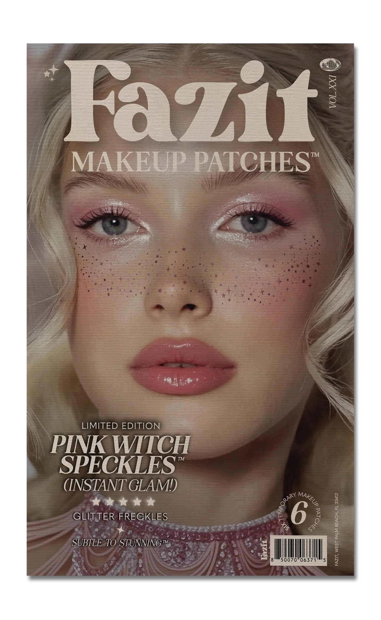 Fazit Makeup Patches - Pink Witch Speckles - Glow Up Make-Up Patches - Cute Glitter Makeup Accessories for Women - Cosmetic Glitter for Face Beauty & Personal Care Fazit