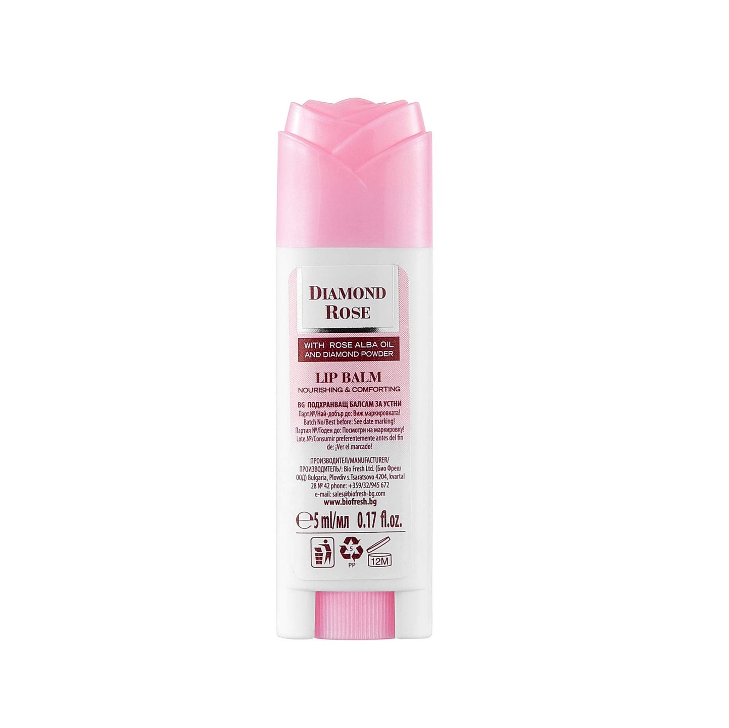 Diamond Rose Lip Balm Nourishing and Comforting 5ml Beauty and Personal Care Biofresh Cosmetics