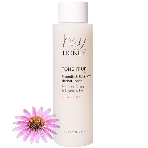 Hey Honey Tone It Up Facial Toner with Propolis Echinacea & Niacinamide | Soothes Skin Redness Hydrates & Restores Skin Barrier | Alcohol-Free Toner Beauty & Personal Care Hey Honey