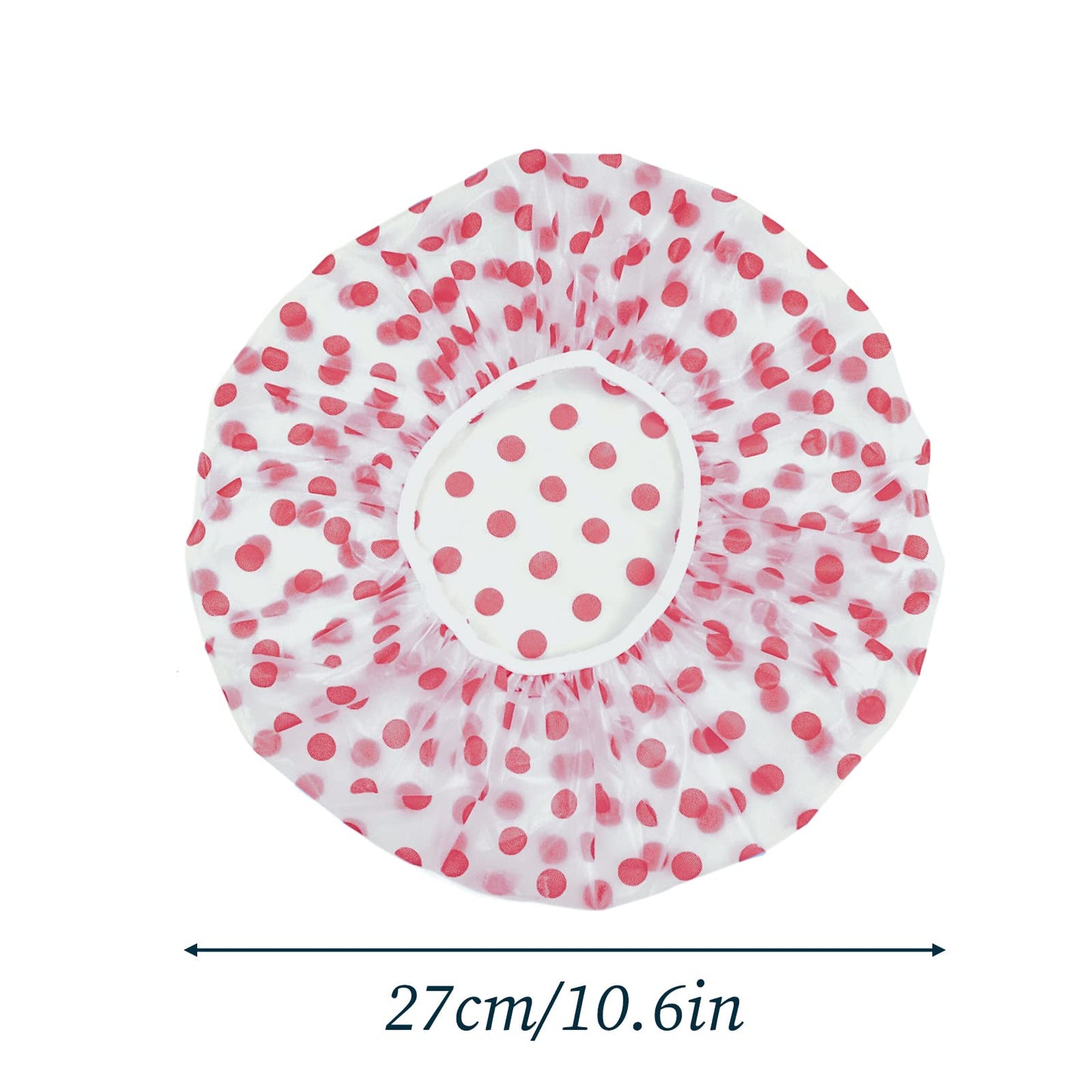 6PCS Shower Caps, Elastic Reusable Waterproof Plastic Shower Cap for Women Ladies Spa Salon (Red+Green+Blue) Beauty and Personal Care Fouews
