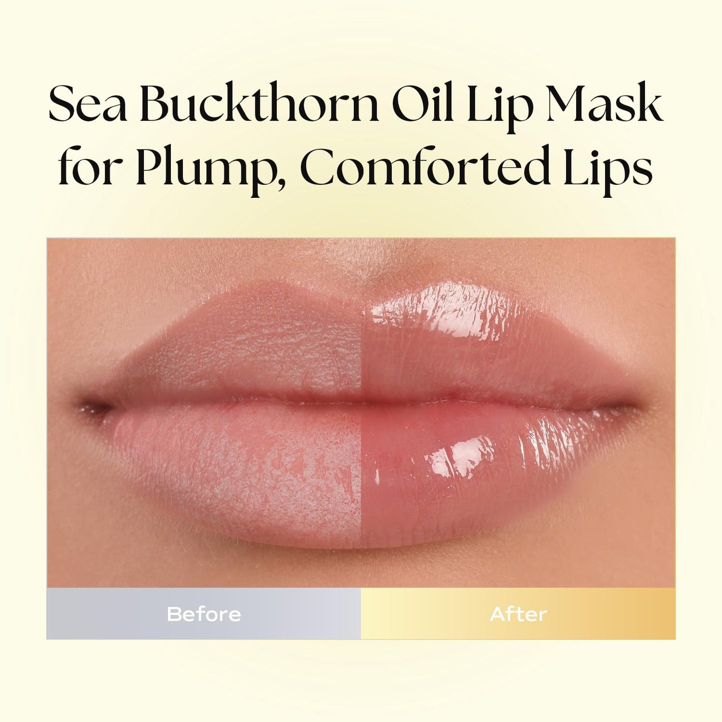 Sleeping Lip Mask Sea Buckthorn Oil 0.53 Oz. - Day & Night Lip Balm, Overnight Lip Mask, Lip Treatment for Dry & Cracked Lips, Deep Moisturizing Beauty and Personal Care Petitfee