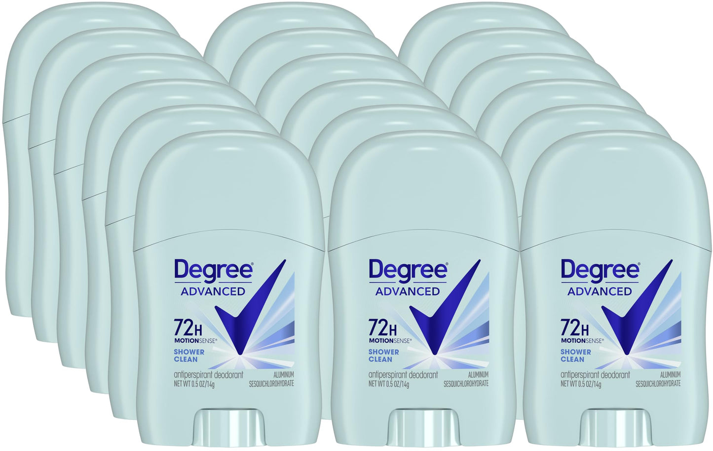 Degree Women’s Travel Deodorant Shower Clean 18-Pack - 72H Body Heat Activated Mini Antiperspirant, 0.5 Oz Ea Beauty & Personal Care Degree