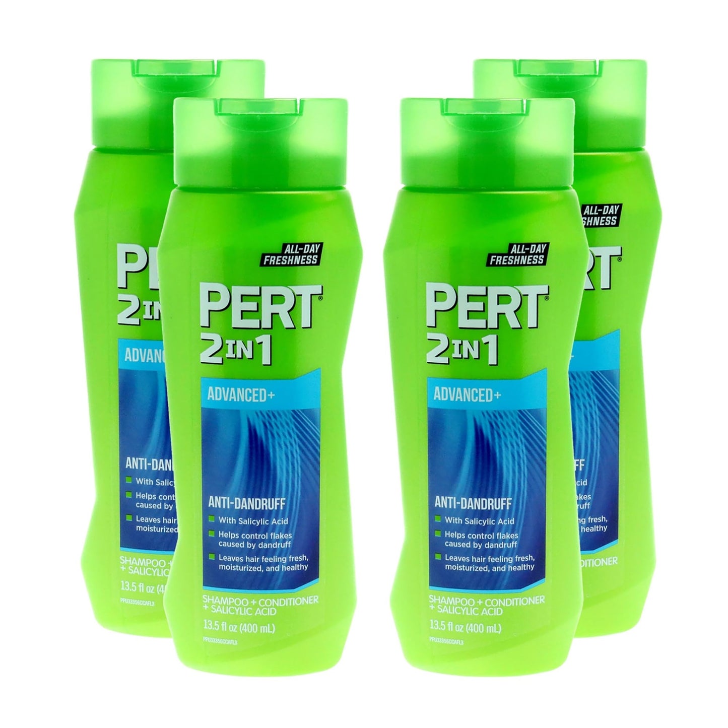 PERT Anti-Dandruff 2 in 1 Shampoo and Conditioner - Advanced with 2 Percent Salicylic Acid - Dandruff Shampoo with Zinc - 4 pc Beauty & Personal Care Pert