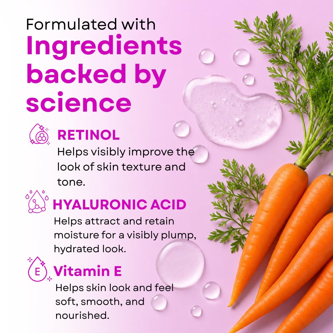 GLEOW Retinol Serum for Face with Hyaluronic Acid and Vitamin E, Gentle Retinol Face Serum Targets the Appearance of Fine Lines and Wrinkles, 2oz Beauty & Personal Care GLEOW