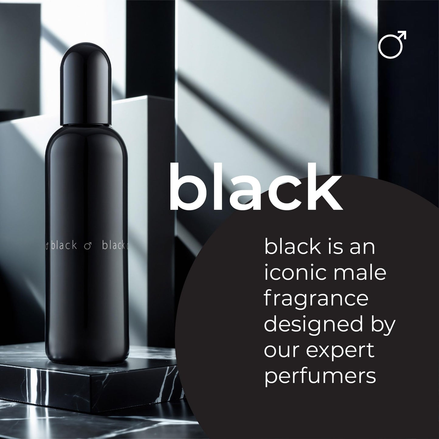COLOUR ME Milton-Lloyd Black Homme - Eau de Parfum - Long Lasting Perfume for Men - Vanilla, Sandalwood Cologne for Men - Woody Men's Cologne - 3 oz. Beauty & Personal Care COLOUR ME