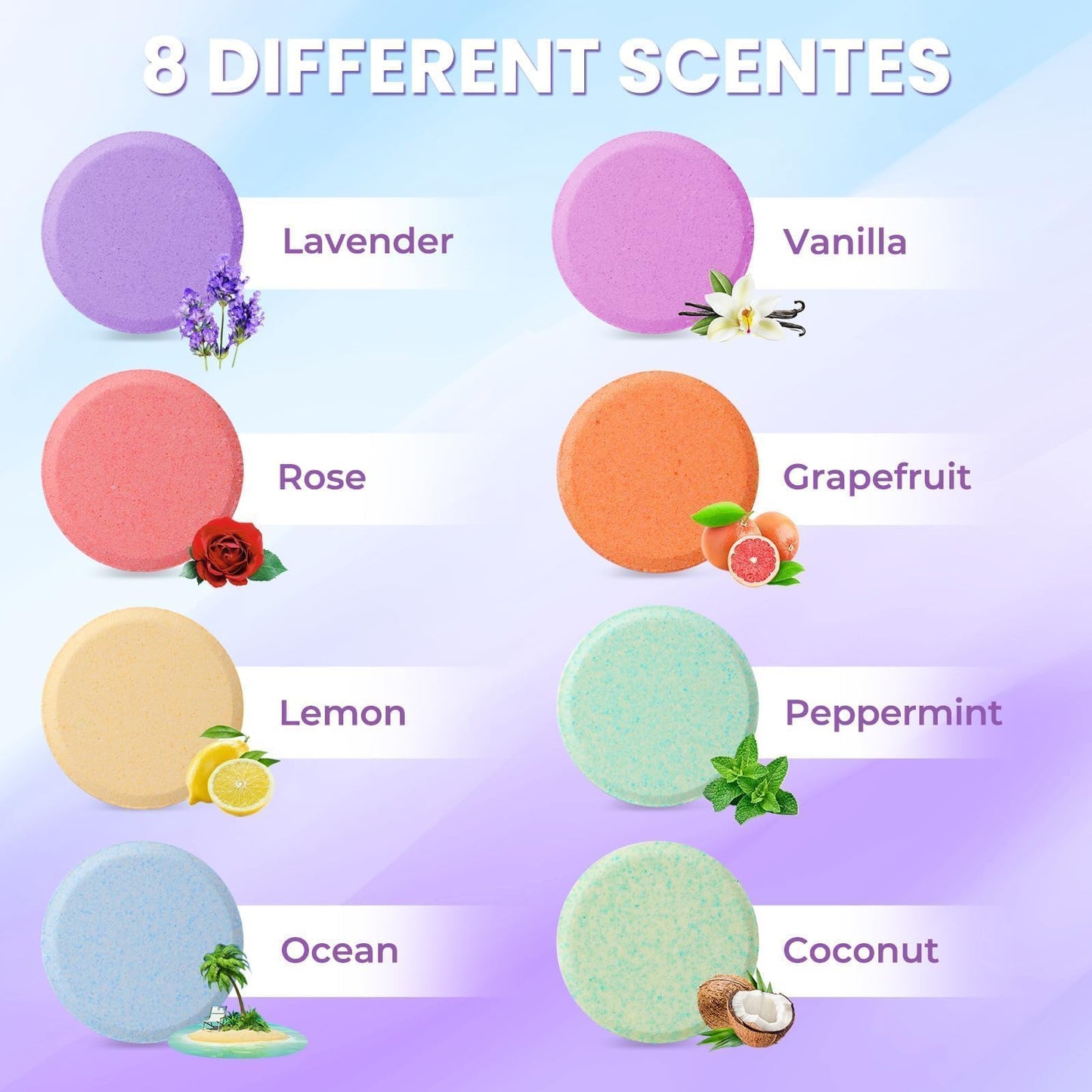 Shower Steamers 8 Pack - Organic & Natural Essential Fragrances for Teens and Adults - Mother's Day, White Elephant, Birthday Gifts for Women Teen Beauty and Personal Care CalmNFiz