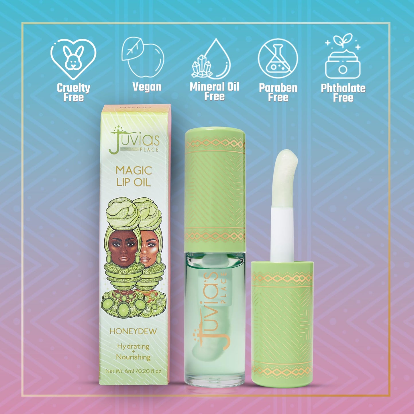 Juvia's Place Magic Lip Oil - Honeydew - Smooth, Hydrating with Vitamin E for Soft, Glossy, Juicy Lips - Infused with Fruit Extracts - Tinted, Beauty & Personal Care Juvia's Place