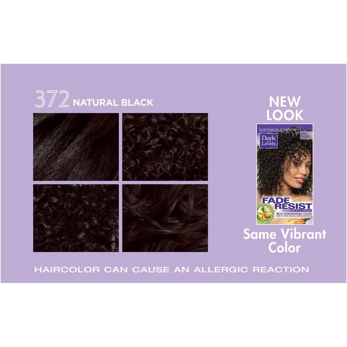 Dark & Lovely Color #372 Natural Black (6 Pack) Beauty & Personal Care Dark and Lovely