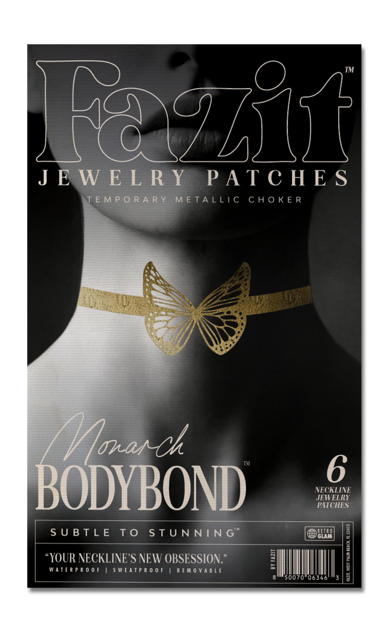 Fazit Makeup Patches - Monarch Bodybond - Glow Up Make-Up Patches - Cute Glitter Makeup Accessories for Women - Cosmetic Body Glitter Beauty & Personal Care Fazit