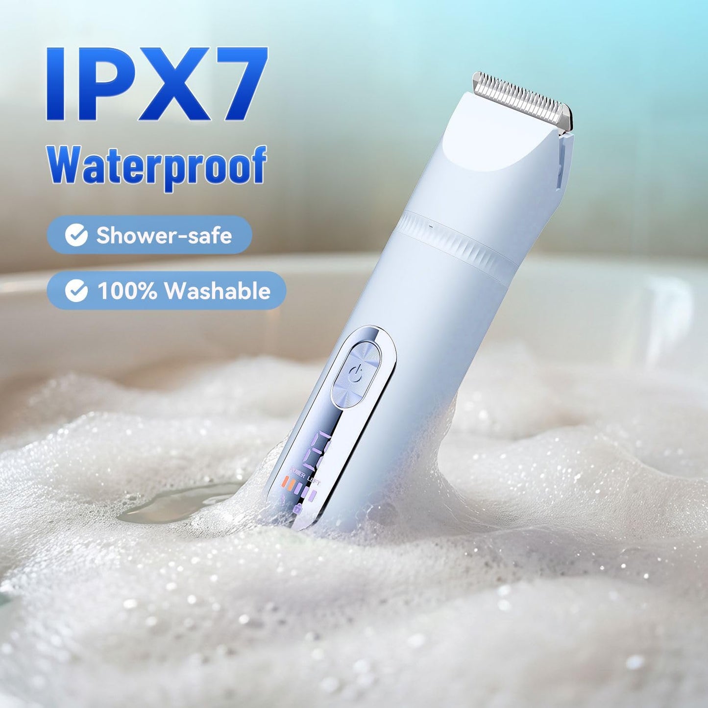 DERMAWAVE 5-in-1 Electric Bikini Trimmer for Women Pubic Hair, Waterproof Electric Razor Foil Shaver Hair Trimmer Epilator for Face, Nose, Ear, Bikini Beauty and Personal Care DERMAWAVE