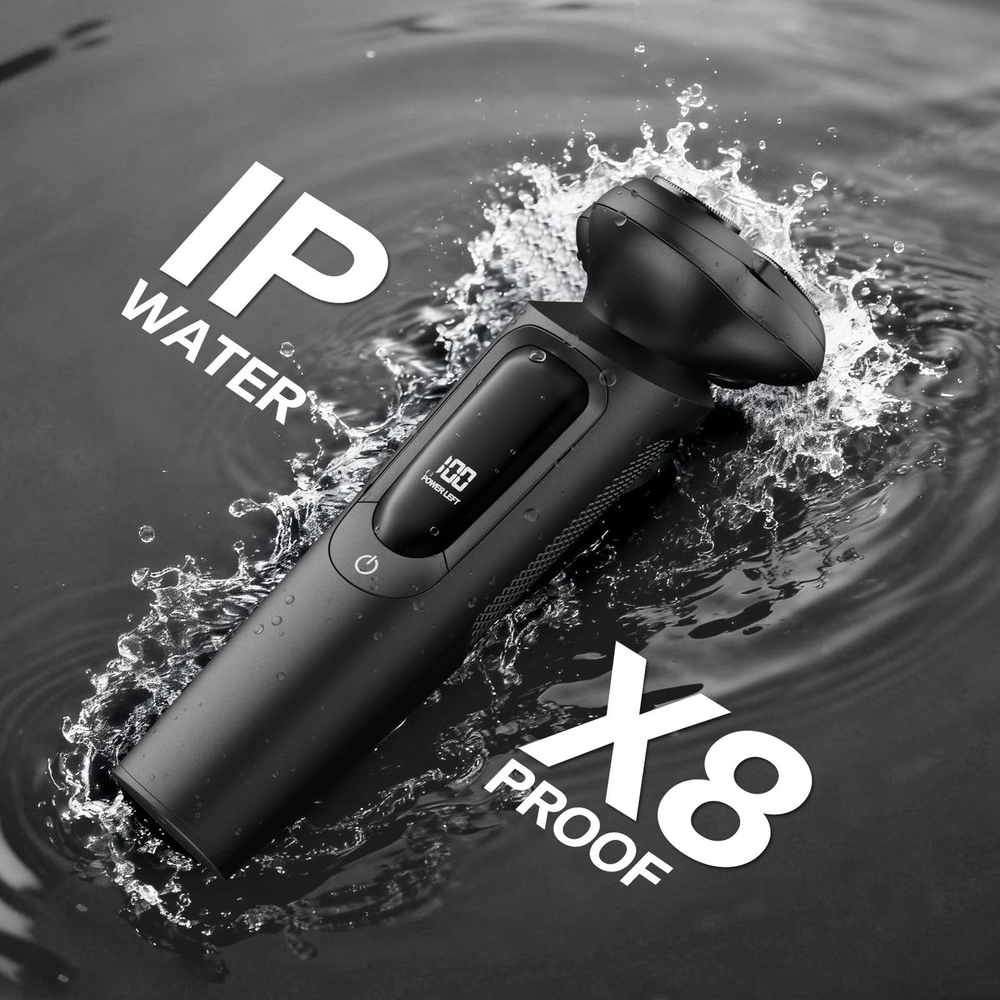 Electric Razor for Men, 3D Flex Blades with Pop-Up Trimmer, IPX8 Waterproof, Type-C Quick Charge, Twilight Gray Beauty and Personal Care MALEGEBAZ