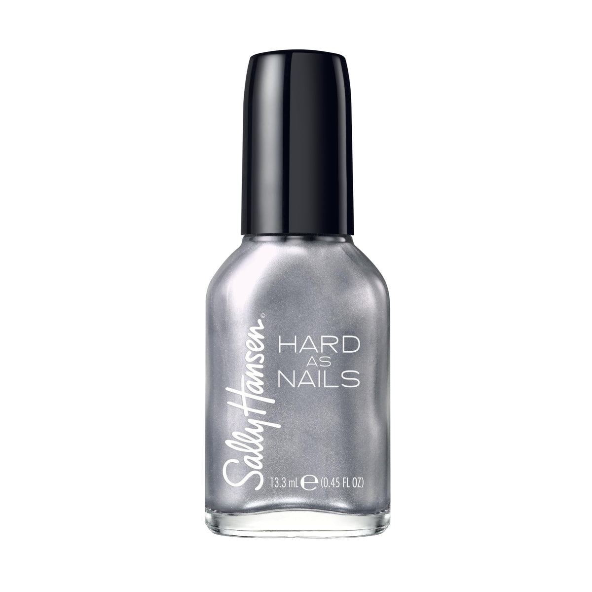 Sally Hansen Hard as Nails, Pumping Iron, Long Lasting, Chip Resistant, Opaque, Shimmery Silver Nail Polish Beauty & Personal Care Sally Hansen