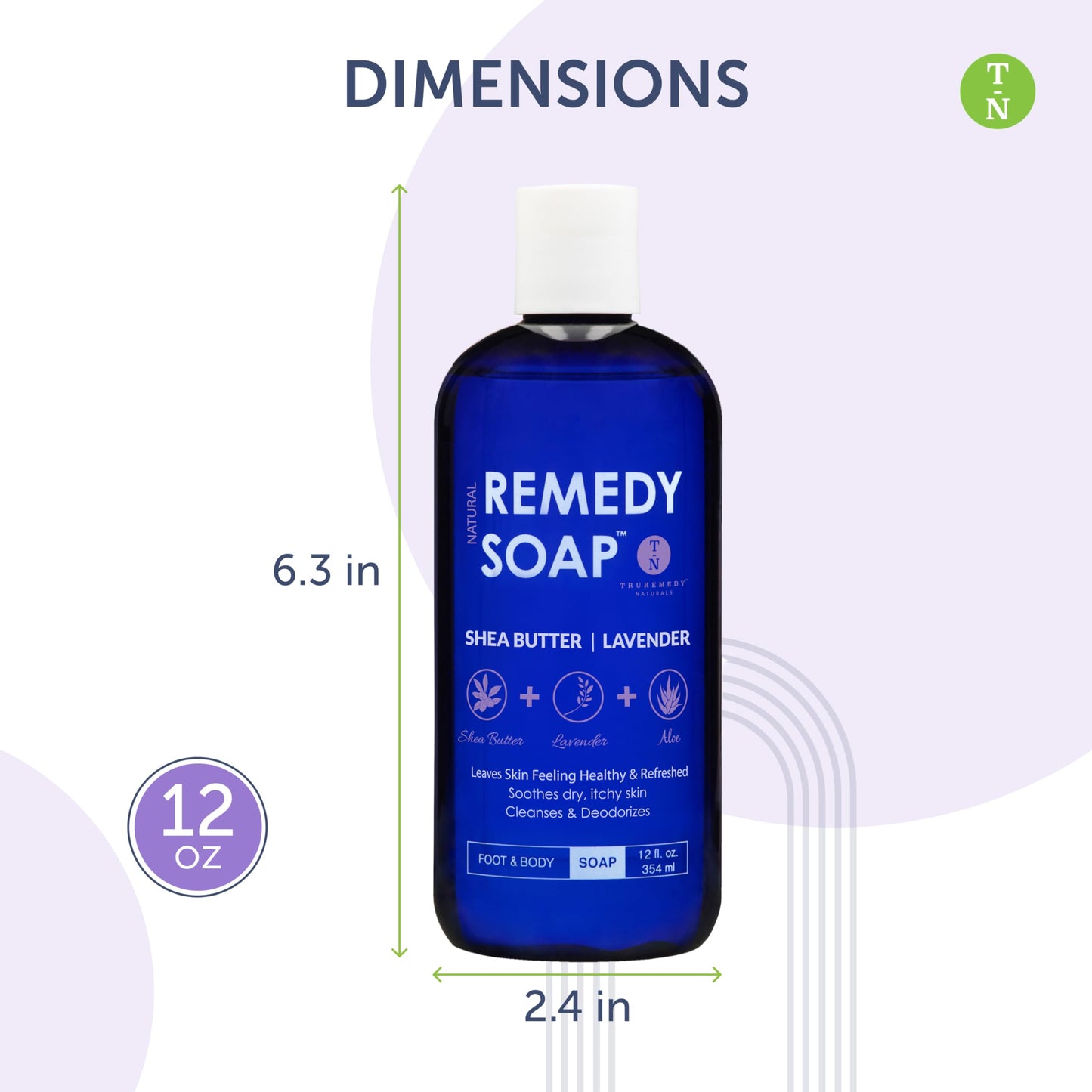 Truremedy Naturals Lavender Shea Butter Body Wash for Women - Aloe Lavender Body Wash with Shea Butter - Soothing Soap for Dry Skin - Hydrating Beauty & Personal Care Truremedy Naturals