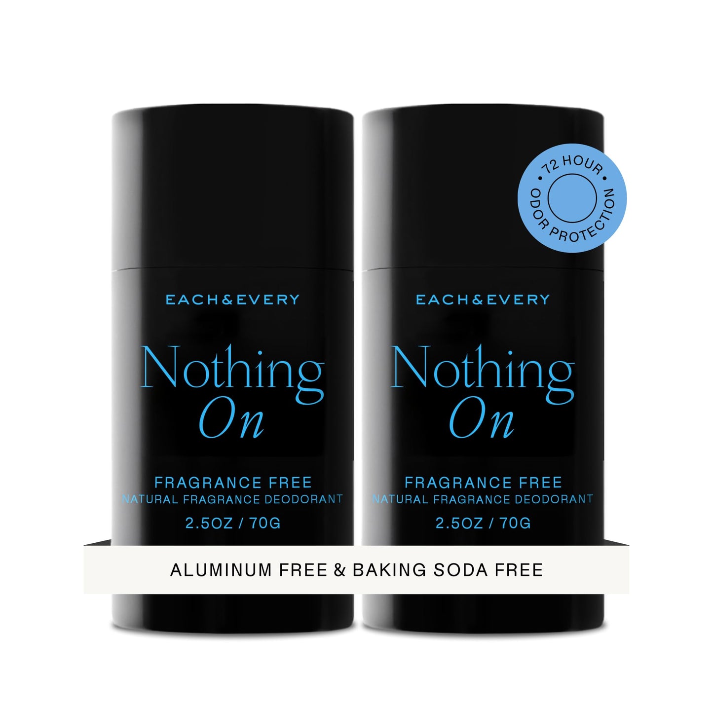 Each & Every Aluminum Free Deodorant for Women & Men - Fragrance-Free 72-Hr Odor Protection, Natural Non-Toxic Deodorant for Sensitive Skin, EWG Beauty and Personal Care Each & Every