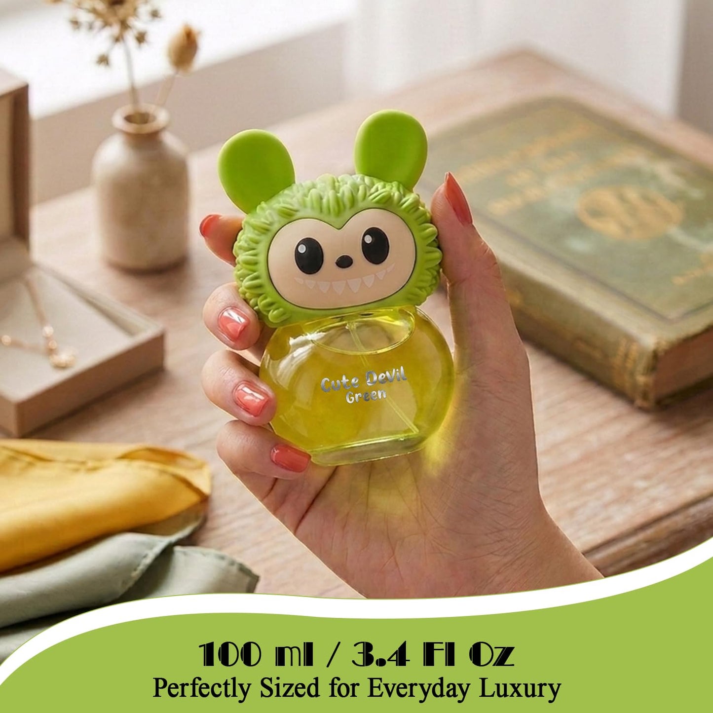 AHUJA Cute Devil Green Perfume 100ml - Pistachio & Hazelnut Milk Eau De Parfum - Creamy Vanilla Musk Scent Beauty & Personal Care AHUJA