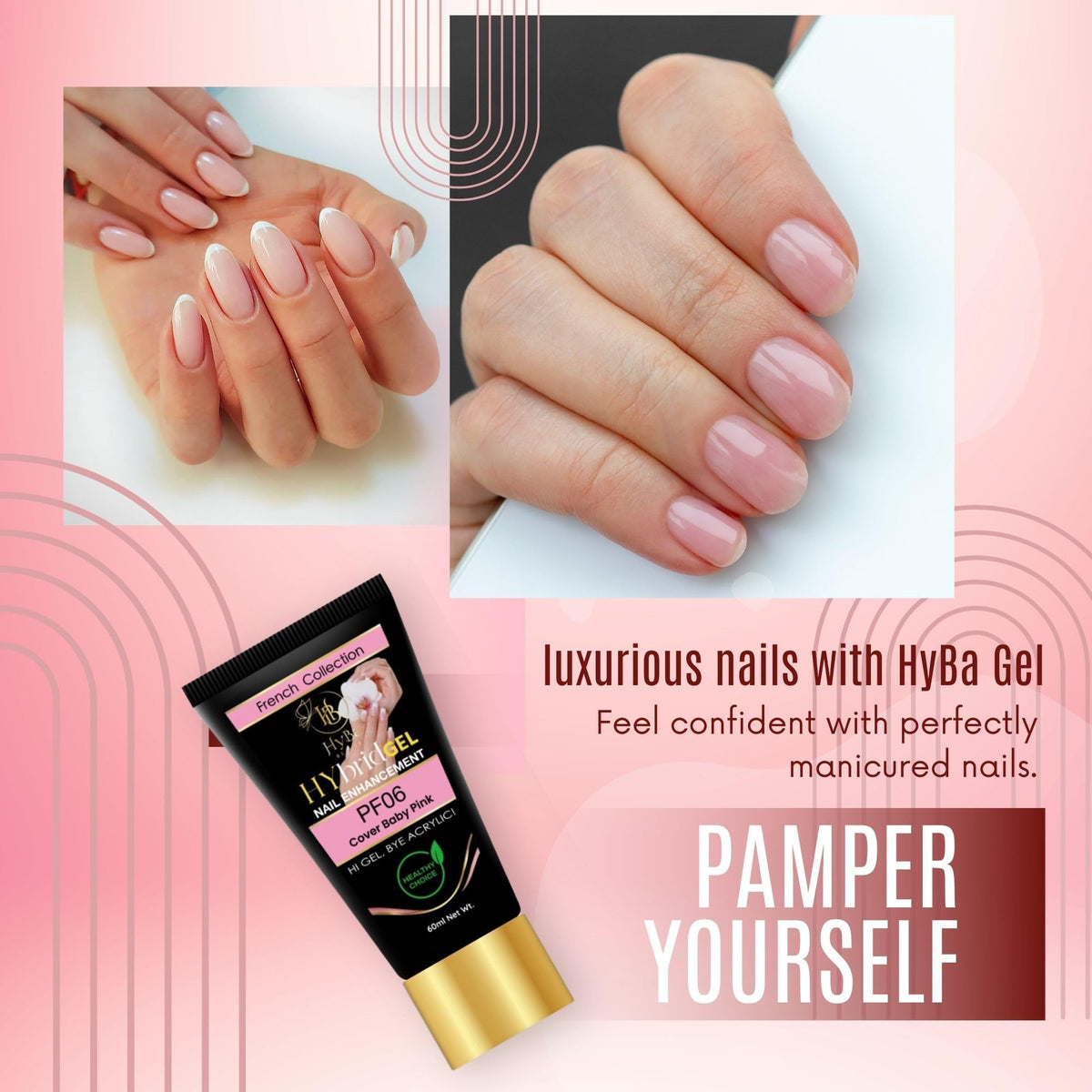 HyGEL 60ml Hybrid Gel, PF06 Cover Baby Pink