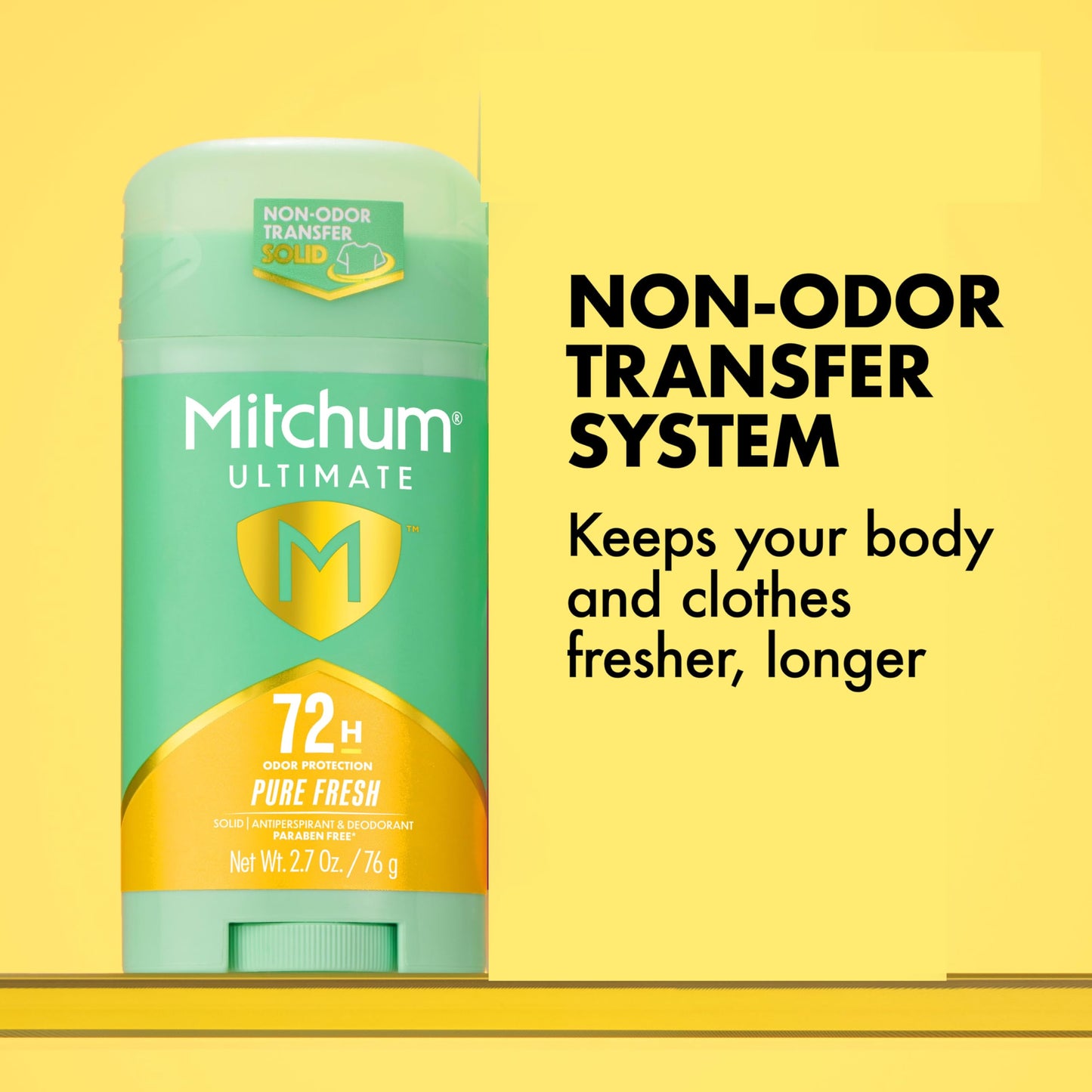 Mitchum Ultimate 72H Odor Protection Women’s Antiperspirant & Deodorant, Invisible Solid, Pure Fresh, 2.7 oz Beauty and Personal Care Mitchum