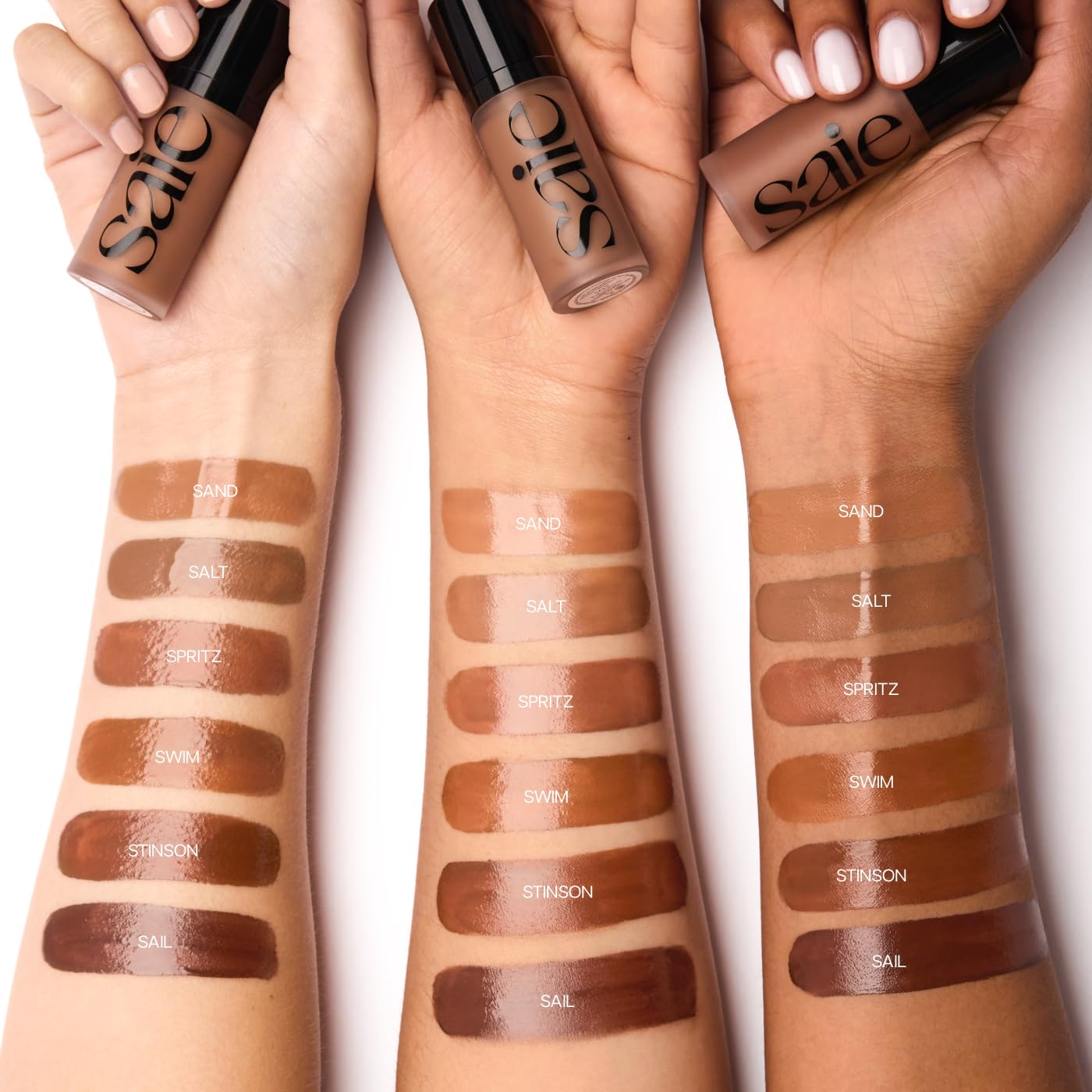 Saie Dew Bronze - Hydrating Liquid Bronzer Stick For a Sun Kissed Glow - Liquid Contour Stick Infused with Nourishing Skin Care Ingredients - Sculpted Beauty & Personal Care Saie