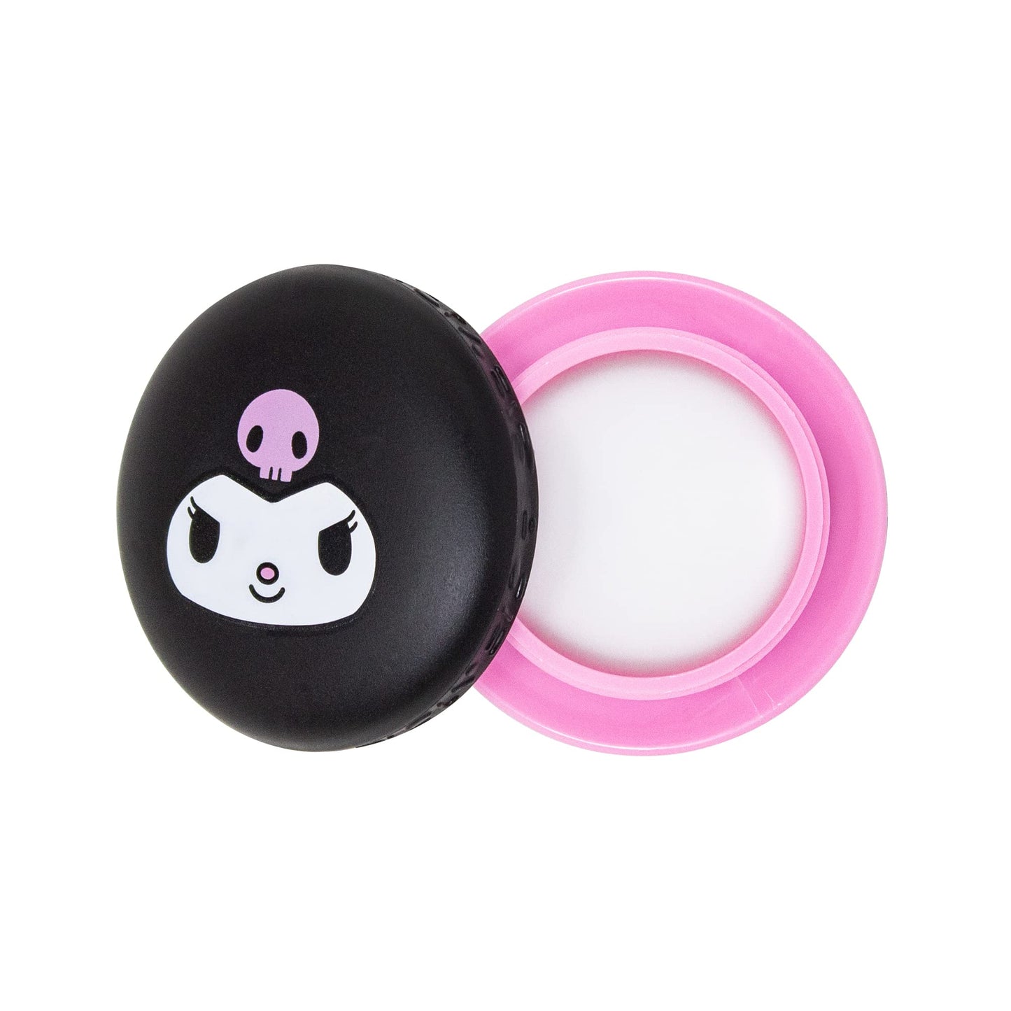 The Crème Shop x Kuromi Macaron Lip Balm, Korean Lip Balm with Shea Butter and Vitamin E - Raspberry Cream Puff Beauty & Personal Care The Crème Shop
