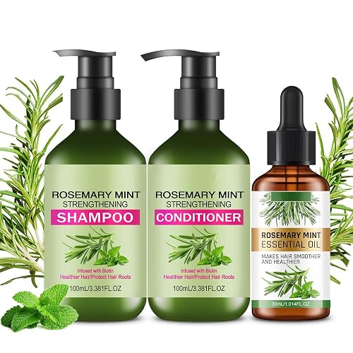 Rosemary Mint Hair Care Shampoo & Conditioner Set, Hair Growth Shampoo, Conditioner, Oil for Gentle Cleansing,Moisture Repair,Frizz Control,Shine Beauty & Personal Care TUOSHITONG