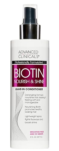 Advanced Clinicals Hair Spray Thicken & Shine Leave In Treatment, Nourishing Detangling Formula for Fine, Damaged, or Frizz Prone Hair, Supports Scalp Beauty & Personal Care Advanced Clinicals