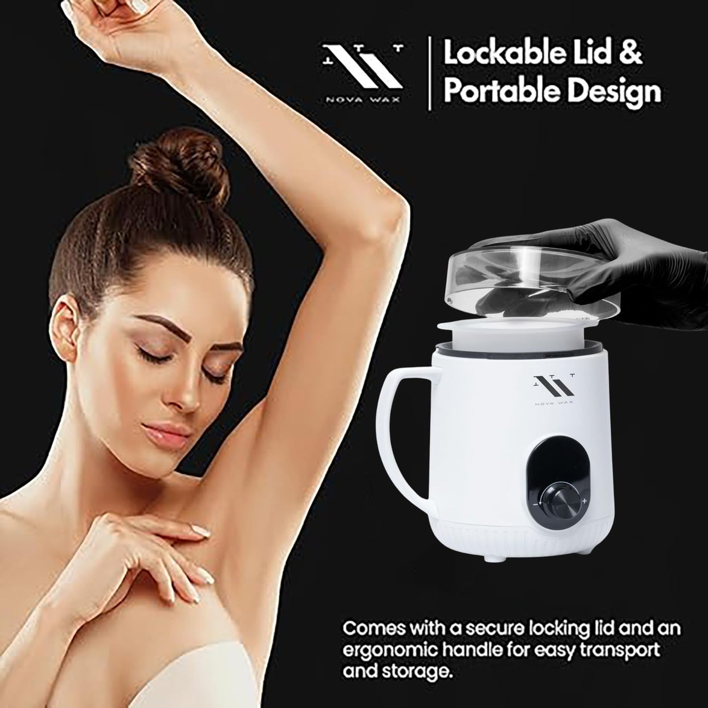 Nova Wax Warmer - White Digital Mini Wax Warmer for Hair Removal 8.4oz / 238g Beauty and Personal Care Nova Wax