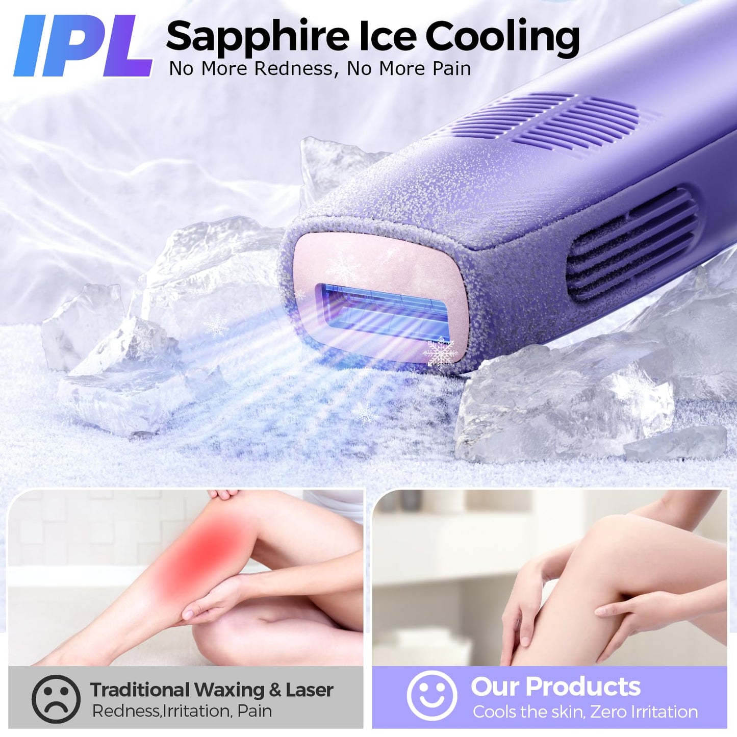 2026 Upgraded Laser Hair Removal with 5? Ice Cooling, Painless IPL Laser Hair Removal Device for Women & Men, 999,999 Flashes, 5 Levels, 2 Modes Beauty and Personal Care TAKSOME