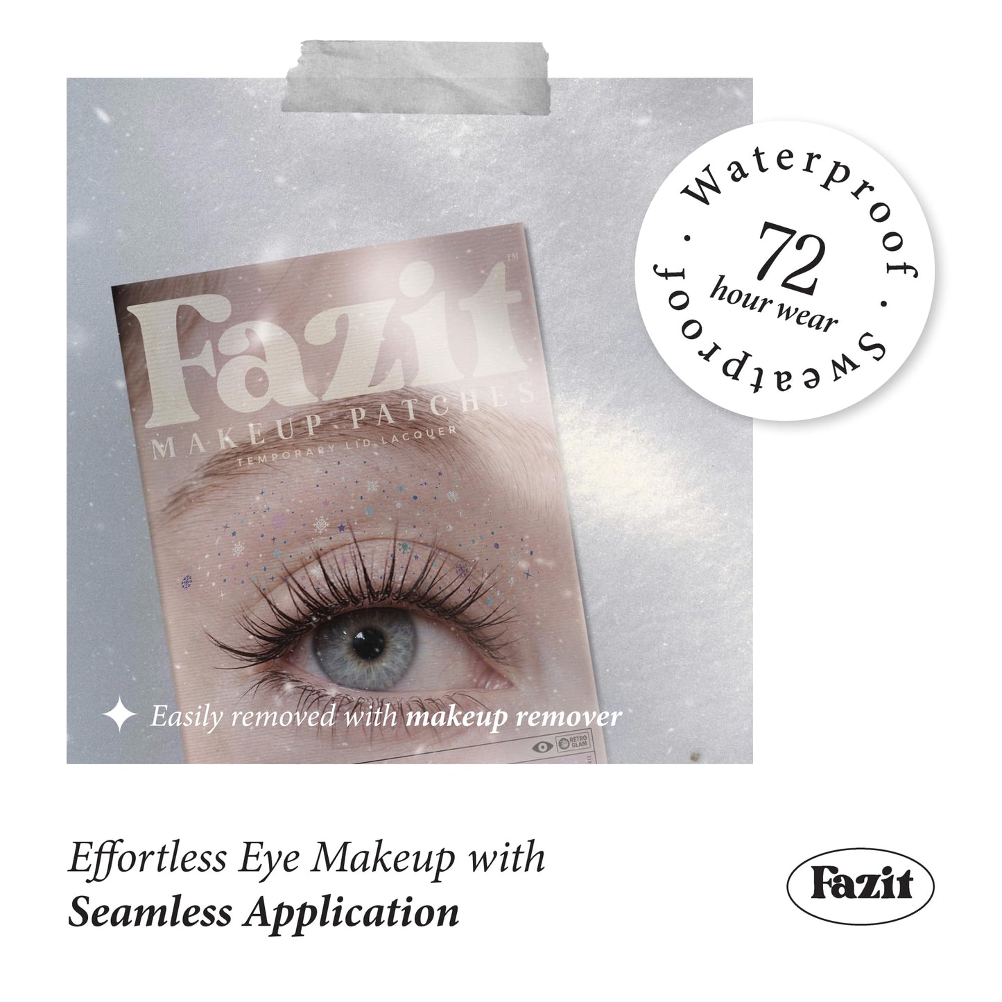 Fazit Makeup Patches - Snowflake Eye Speckles - Glow Up Make-Up Patches - Cute Glitter Makeup Accessories for Women - Cosmetic Glitter for Face Beauty & Personal Care Fazit