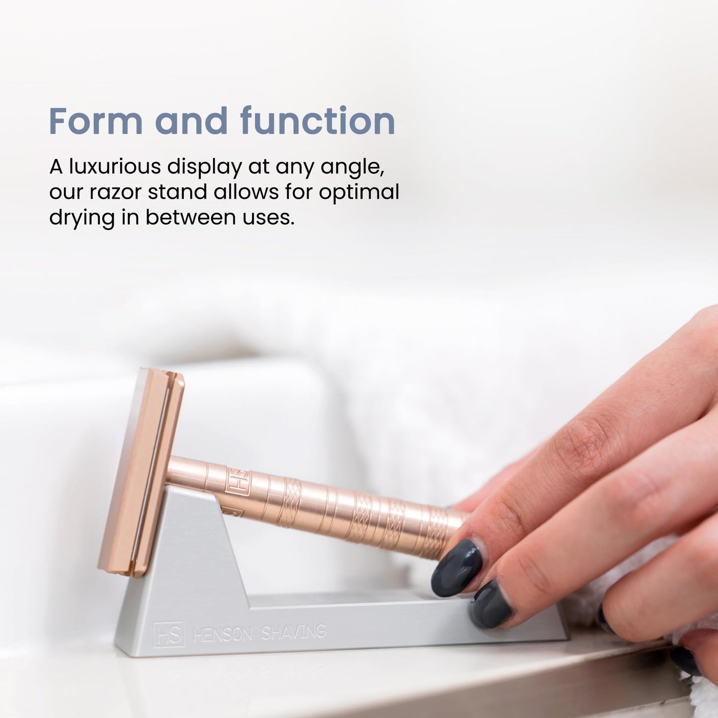 Henson Razor Stand - Lightweight and Durable Safety Razor Holder for Men and Women - Aluminum Stand for Henson AL13, AL13-M, Ti22 Beauty and Personal Care Henson Shaving