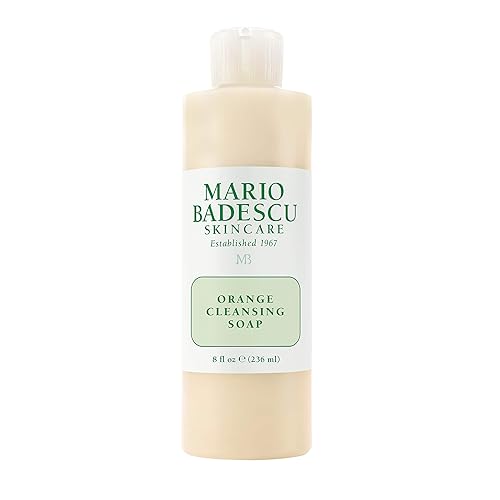 Mario Badescu Orange Cleansing Soap - Cream Face Cleanser and Exfoliator Enriched with AHA - Oil Free Face Wash for Combination or Dry Skin - Mild Beauty & Personal Care Mario Badescu