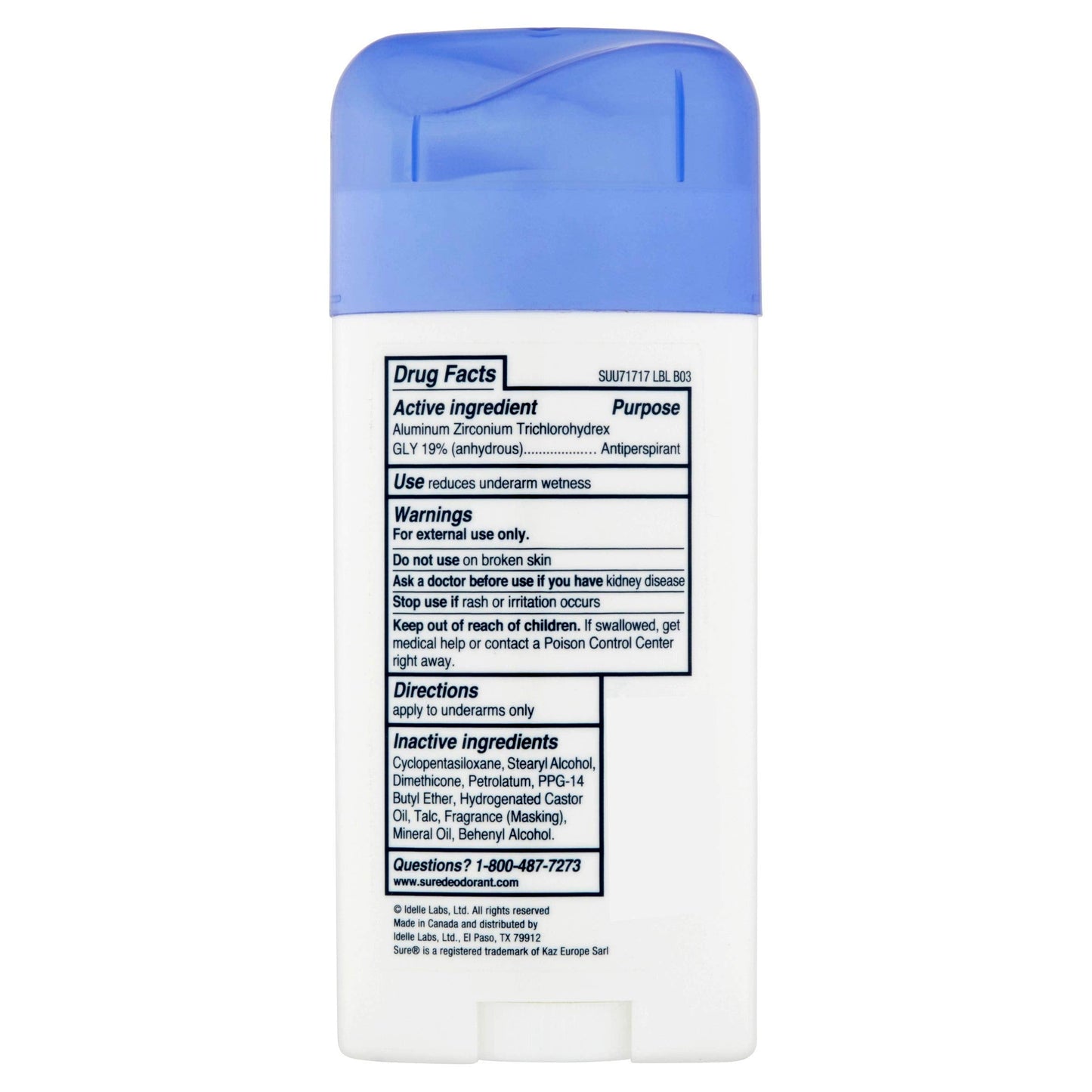Sure Invisible Solid Anti-Perspirant and Deodorant, Unscented, 2.6-Ounces (Pack of 2) Beauty and Personal Care Sure