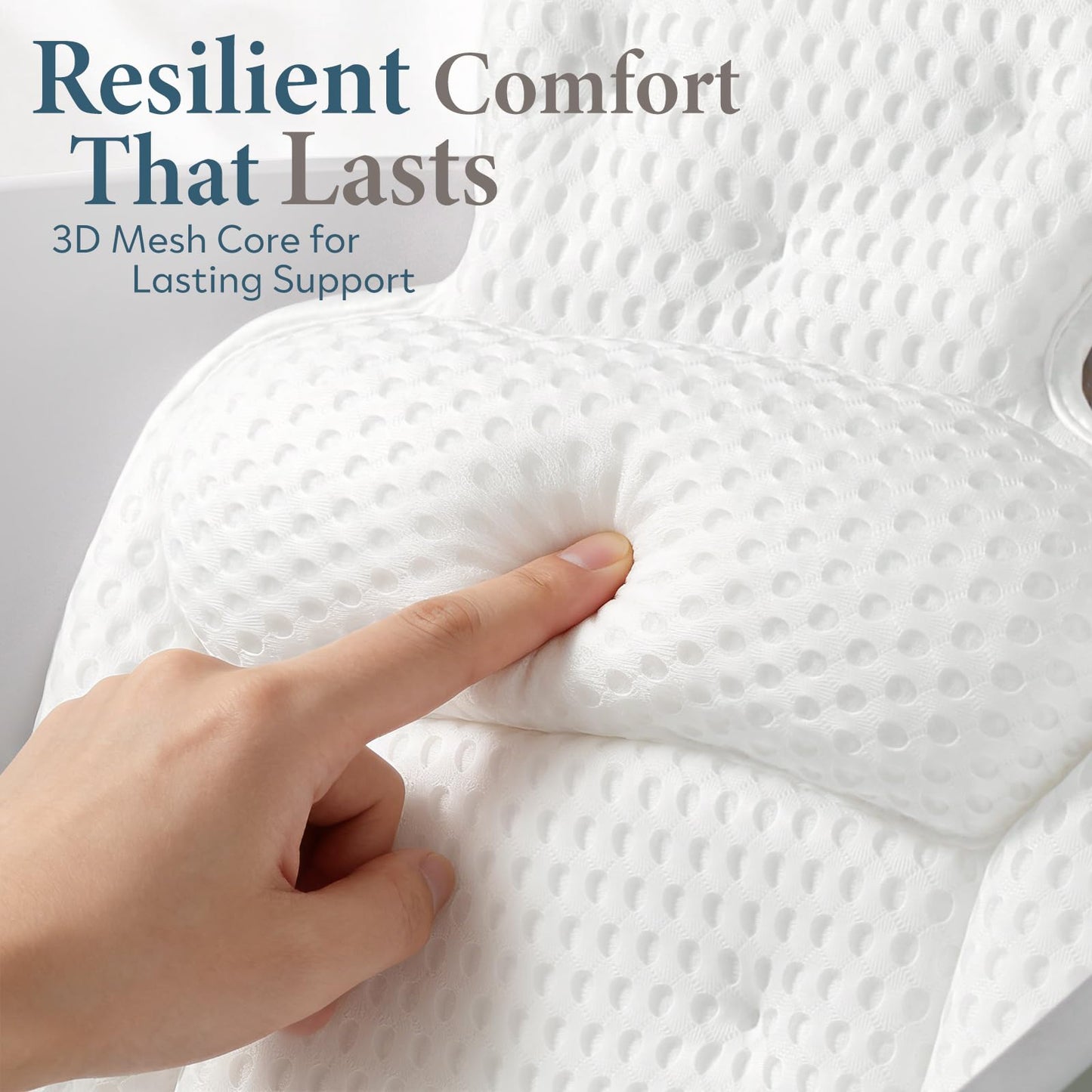 Bath Pillows for Tub, Comfortable Bathtub Cushion for Head and Neck with Soft 3D Mesh Fabric and 54 Non-Slip Suction Cups, Relaxing Tub and Shower Beauty and Personal Care VOXOR