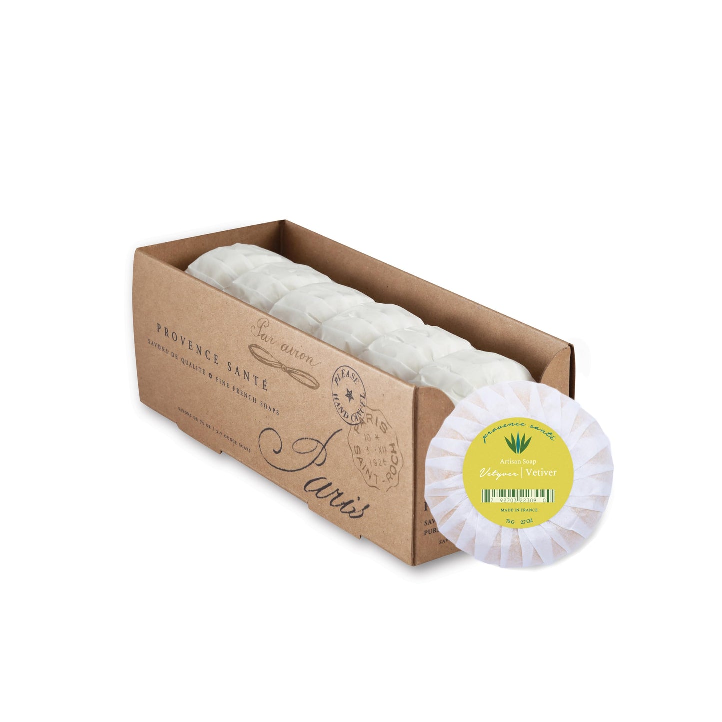 Provence Sante Luxury French Cleansing Bar - Moisturizing Shea Butter - Triple-milled Vetiver Fragrance, 2.7oz (Pack of 6) Beauty & Personal Care Provence Sante