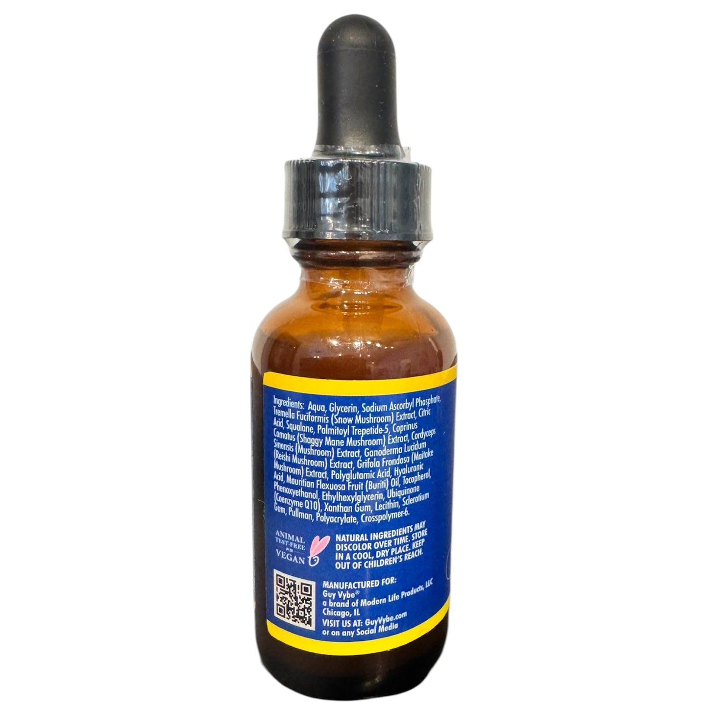 Guy Vybe Fluide Serum for Men's Skin, 1oz./30mL Hyaluronic Acid, Vitamin C, Vitamin E, Non-Oily Skin Serum for All Skin Types, Reduces Redness Beauty & Personal Care Guy Vybe